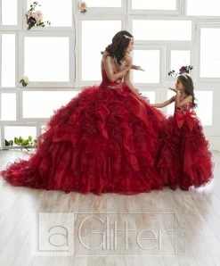 Strapless Ruffled Dress By House Of Wu LA Glitter 24011 -Dresses Shop strapless ruffled dress by house of wu la glitter 24011 quinceanera dresses la glitter by house of wu 320348