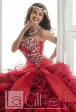 Strapless Ruffled Dress By House Of Wu LA Glitter 24011 -Dresses Shop strapless ruffled dress by house of wu la glitter 24011 quinceanera dresses la glitter by house of wu 835490