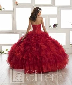Strapless Ruffled Dress By House Of Wu LA Glitter 24011 -Dresses Shop strapless ruffled dress by house of wu la glitter 24011 quinceanera dresses la glitter by house of wu 953493