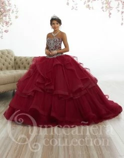 Strapless Ruffled Quinceanera Dress By House Of Wu 26891
