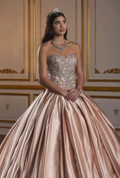 Strapless Satin Quinceanera Dress By Fiesta Gowns 56376 -Dresses Shop strapless satin quinceanera dress by fiesta gowns 56376 quinceanera dresses house of wu fiesta gowns 0 blush 683346