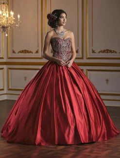 Strapless Satin Quinceanera Dress By Fiesta Gowns 56376