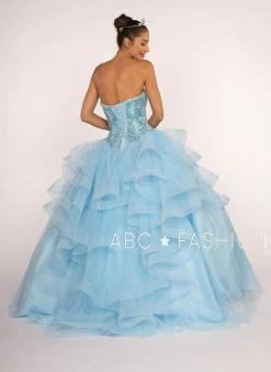 Strapless Sweetheart Ball Gown With Ruffled Skirt By Elizabeth K GL2515 -Dresses Shop strapless sweetheart ball gown with ruffled skirt by elizabeth k gl2515 quinceanera dresses elizabeth k 170612