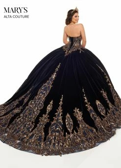 Strapless Velvet Quinceanera Dress By Alta Couture MQ3051 -Dresses Shop strapless velvet quinceanera dress by alta couture mq3051 quinceanera dresses marys bridal 295112