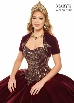 Strapless Velvet Quinceanera Dress By Alta Couture MQ3051 -Dresses Shop strapless velvet quinceanera dress by alta couture mq3051 quinceanera dresses marys bridal 313359