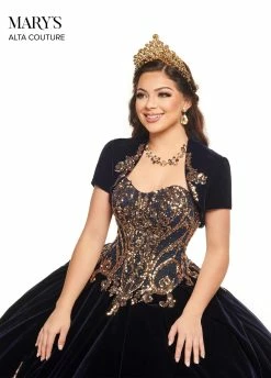 Strapless Velvet Quinceanera Dress By Alta Couture MQ3051 -Dresses Shop strapless velvet quinceanera dress by alta couture mq3051 quinceanera dresses marys bridal 792319