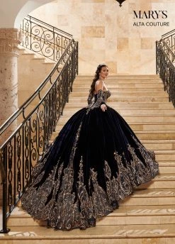 Strapless Velvet Quinceanera Dress By Alta Couture MQ3051 -Dresses Shop strapless velvet quinceanera dress by alta couture mq3051 quinceanera dresses marys bridal 905609