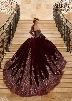 Strapless Velvet Quinceanera Dress By Alta Couture MQ3051 -Dresses Shop strapless velvet quinceanera dress by alta couture mq3051 quinceanera dresses marys bridal 979205