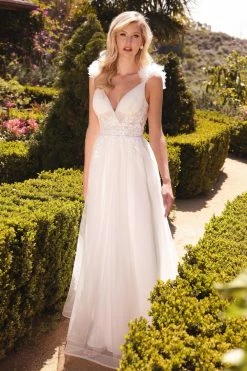 Tulle A-line Bridal Gown By Cinderella Divine CD971W