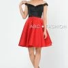 Two-Tone Short Off The Shoulder Dress By Poly USA 8532 2 Two-Tone Short Off The Shoulder Dress By Poly USA 8532 -Dresses Shop two tone short off the shoulder dress by poly usa 8532 short cocktail dresses poly usa xs blackred 318407