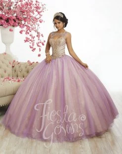 Two-Tone Tulle Quinceanera Dress By Fiesta Gowns 56344