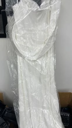 White Off Shoulder Jersey Gown By Cinderella Divine CD930 - Outlet -Dresses Shop white off shoulder jersey gown by cinderella divine cd930 outlet long formal dresses cinderella divine outlet 699956